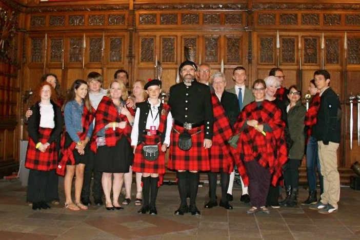 Clan Ewing in the Great Hall of Edinburgh Castle. Photo: Melissa Orme