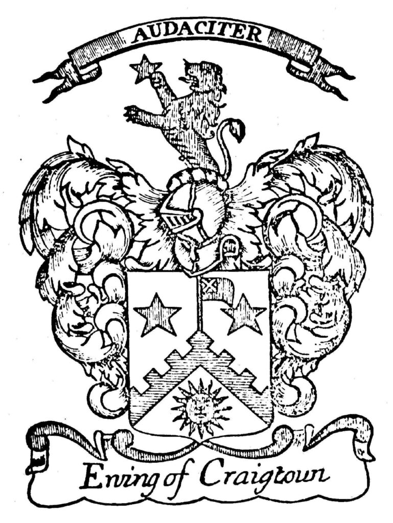 Arms of Ewing of Craigtoun, from Nisbett 1722